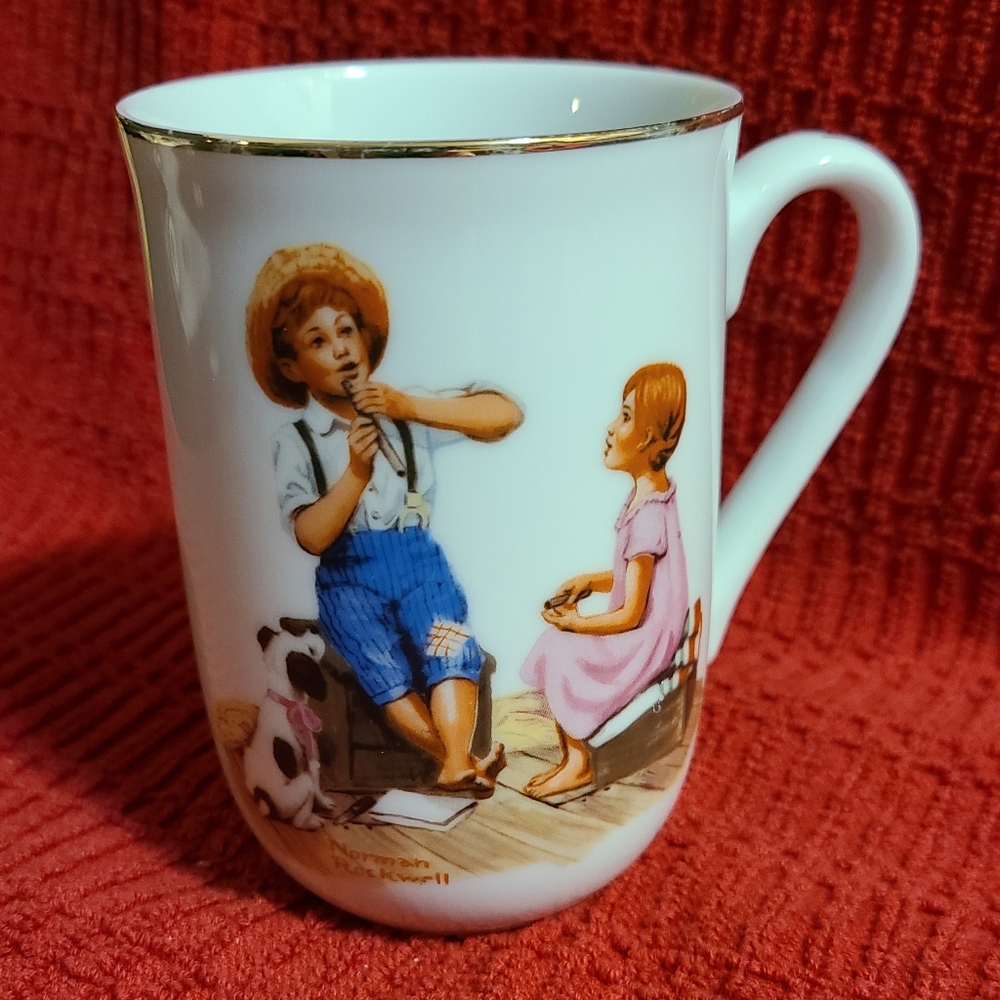 1982 'Music Master' Norman Rockwell Coffee Mug